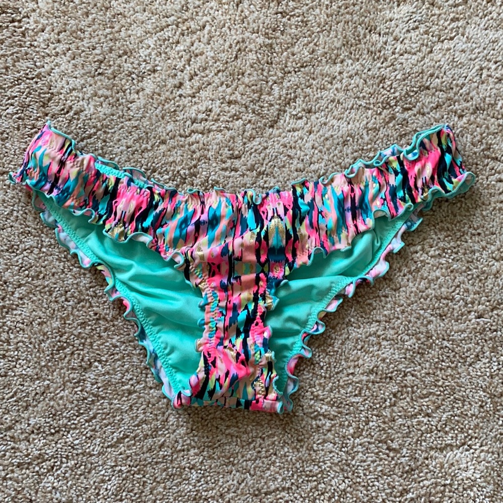 Target Ruffled & Cheeky Multicolored Bikini Bottom